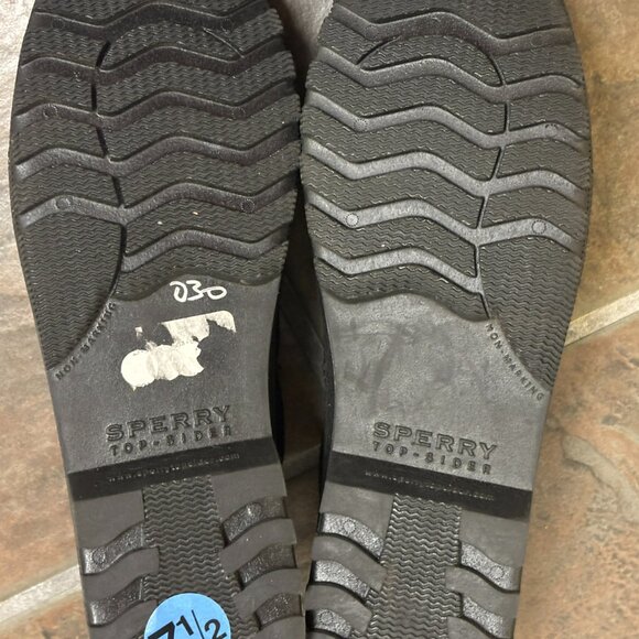 ~~Sperry Top Sider Shoes Women's 7.5M Duckling STS97711 Black Fabric Waterproof - Picture 5 of 12